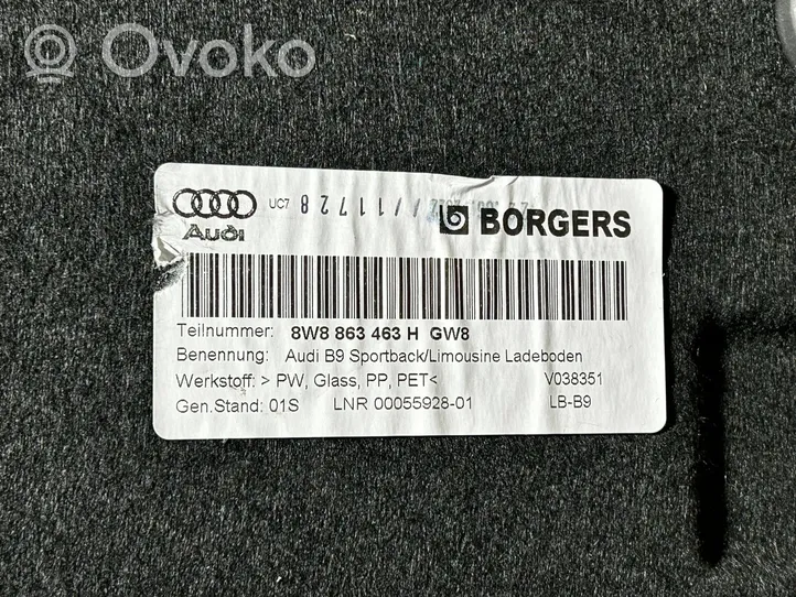 Audi A5 Tavaratilan kaukalon tekstiilikansi 8W8863463H