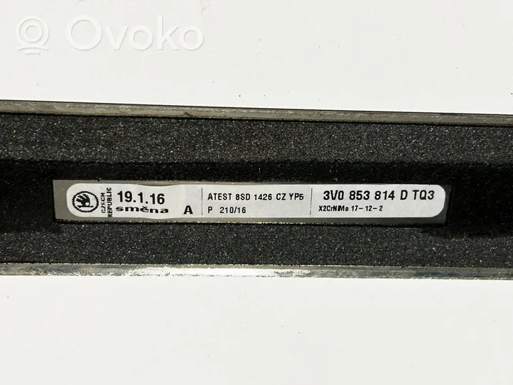Skoda Superb B8 (3V) Copertura del rivestimento del sottoporta anteriore 3V0853814D