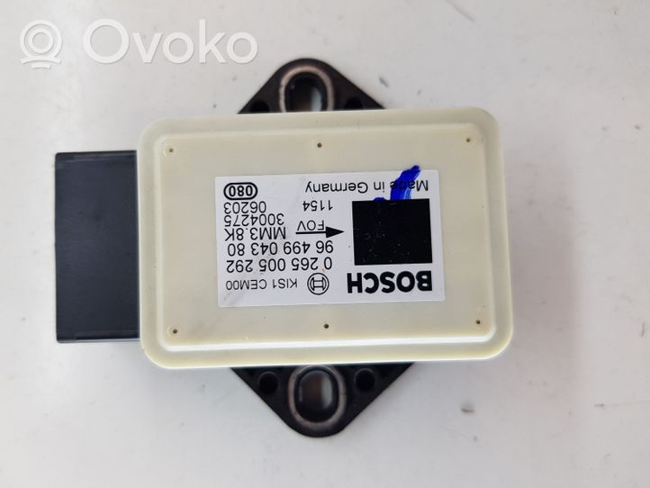 Citroen C4 I ESP acceleration yaw rate sensor 9649904380