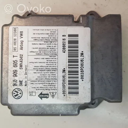 Volkswagen Jetta V Module de contrôle airbag 1K0909605T