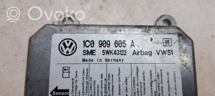 Volkswagen Multivan T5 Module de contrôle airbag 1C0909605A