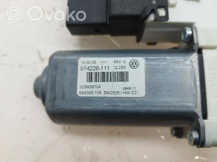 Volkswagen PASSAT B6 Takaoven ikkunan nostomoottori 3C9959704