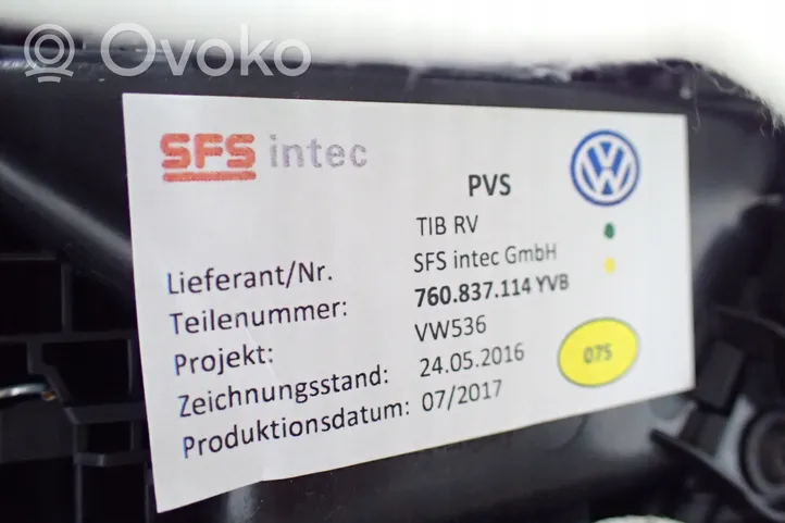 Volkswagen Touareg III Rivestimento del pannello della portiera anteriore 760837114