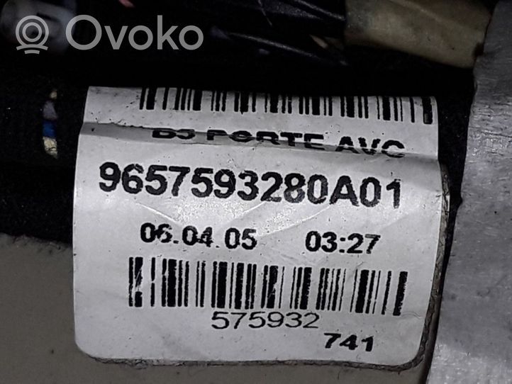 Citroen C4 I Wiązka przewodów drzwi przednich 9657593280A01