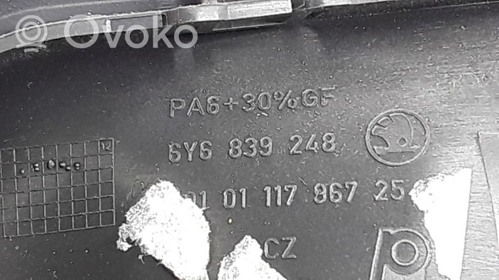 Skoda Fabia Mk1 (6Y) Klamka wewnętrzna drzwi tylnych 6Y6839248
