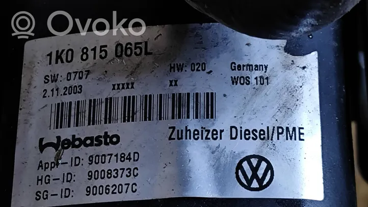 Volkswagen Touran I Unité de préchauffage auxiliaire Webasto 1K0815065L