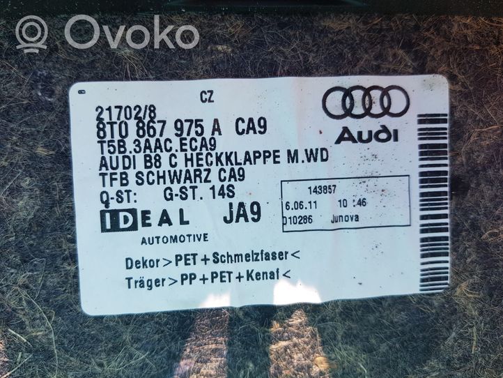 Audi A5 8T 8F Takaluukun alaosan verhoilu 