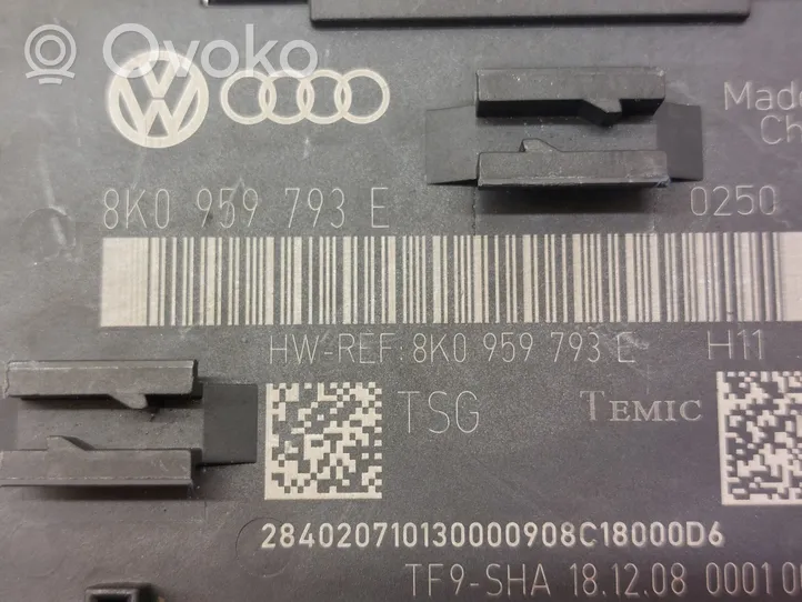 Audi A4 S4 B8 8K Oven ohjainlaite/moduuli 8K0959793E