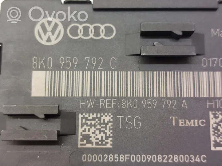 Audi A4 S4 B8 8K Oven ohjainlaite/moduuli 8K0959792C