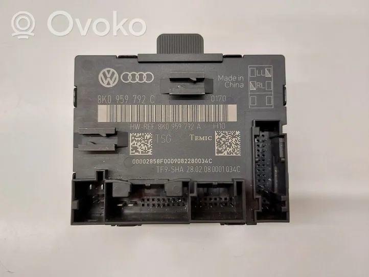 Audi A4 S4 B8 8K Oven ohjainlaite/moduuli 8K0959792C