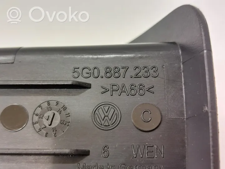 Volkswagen Golf VII Abdeckung Isofix Kindersicherung 5G0887233