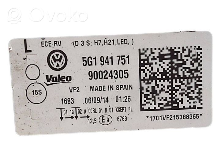 Volkswagen Golf VII Phare frontale 5G1941751