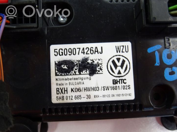 Volkswagen Touran III Oro kondicionieriaus/ klimato/ pečiuko valdymo blokas (salone) 5G0907426AJ