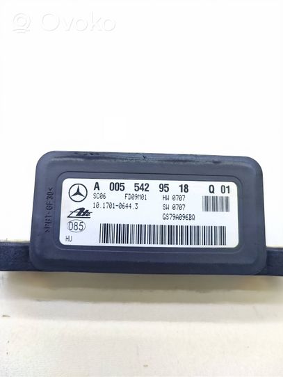 Mercedes-Benz S W221 ESP acceleration yaw rate sensor A0055429518