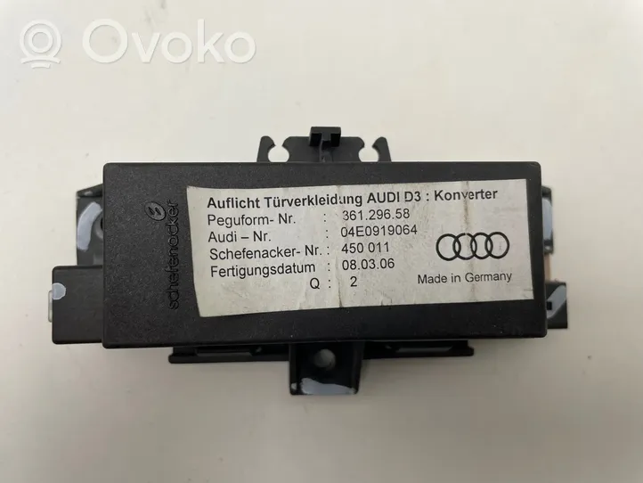 Audi A8 S8 D3 4E Cita veida sensors 04E0919064