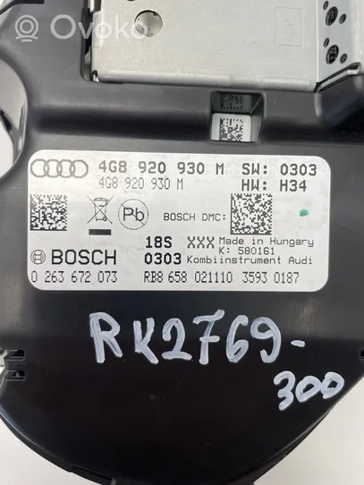 Audi A7 S7 4G Tachimetro (quadro strumenti) 4G8920930M