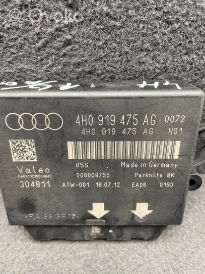 Audi A6 C7 Pysäköintitutkan (PCD) ohjainlaite/moduuli 4H0919475AG