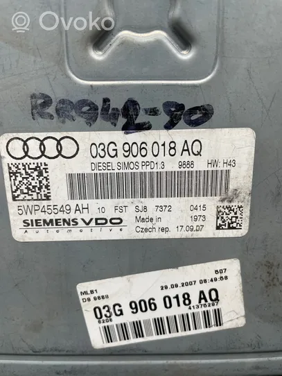 Audi A4 S4 B7 8E 8H Calculateur moteur ECU 03G906018AQ