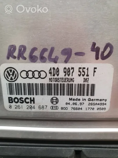 Audi A4 S4 B5 8D Calculateur moteur ECU 4D0907551F