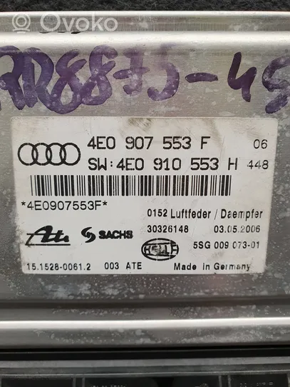 Audi A8 S8 D3 4E Ilmajousituksen ohjainlaite/moduuli, takana 4E0907553F