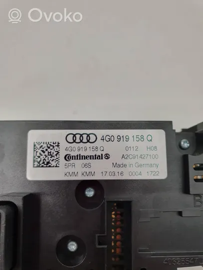 Audi A6 S6 C7 4G Ilmastoinnin ohjainlaite 4G0919158Q