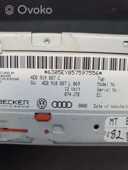 Audi A6 S6 C6 4F GPS-navigaation ohjainlaite/moduuli 4E0919887C