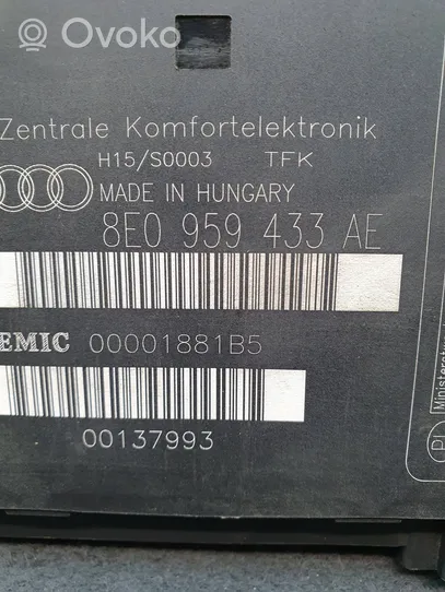 Audi A4 S4 B6 8E 8H Module confort 8E0959433AE