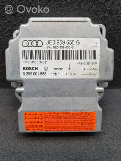 Audi A4 S4 B6 8E 8H Turvatyynyn ohjainlaite/moduuli 8E0959655G