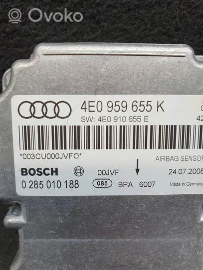 Audi A8 S8 D3 4E Module de contrôle airbag 4E0910655E