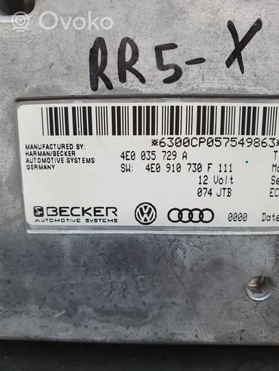 Audi A8 S8 D3 4E Centralina/modulo navigatore GPS 4E0910730F