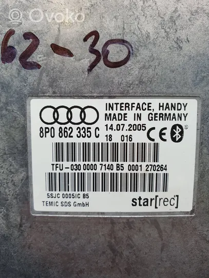 Audi A3 S3 8P Bluetoothin ohjainlaite/moduuli 8P0862335C