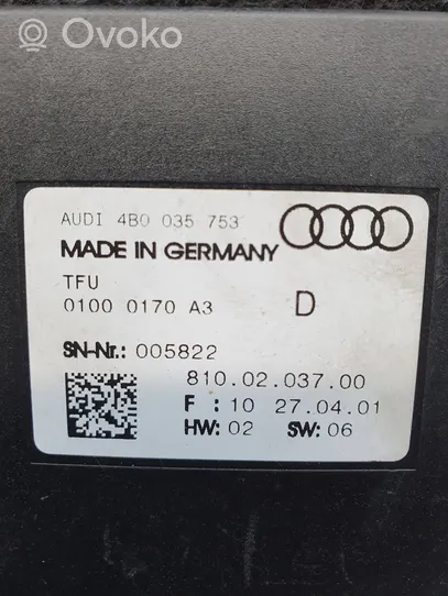Audi A6 S6 C5 4B Muut ohjainlaitteet/moduulit 4B0035753