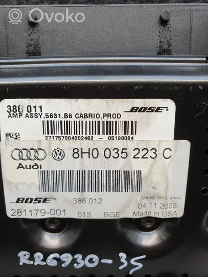 Audi A4 S4 B6 8E 8H Amplificateur de son 8H0035223C