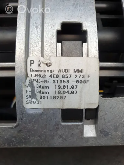 Audi A8 S8 D3 4E Monitori/näyttö/pieni näyttö 4E0857273E