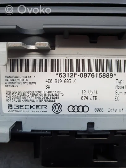 Audi A8 S8 D3 4E Monitor/display/piccolo schermo 4E0919603K