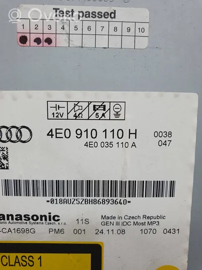 Audi A6 S6 C6 4F Zmieniarka płyt CD/DVD 4E0910110H