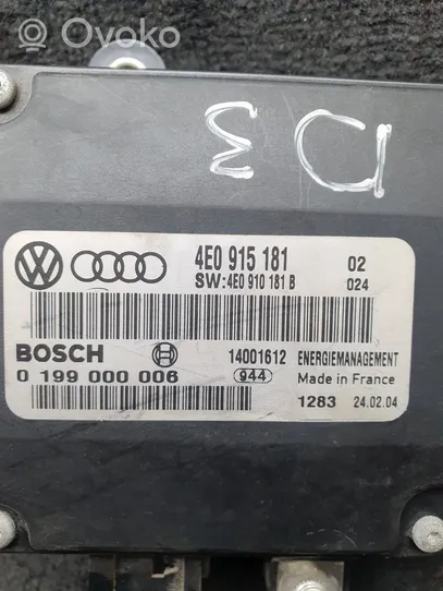 Audi A8 S8 D3 4E Altre centraline/moduli 4E0915181