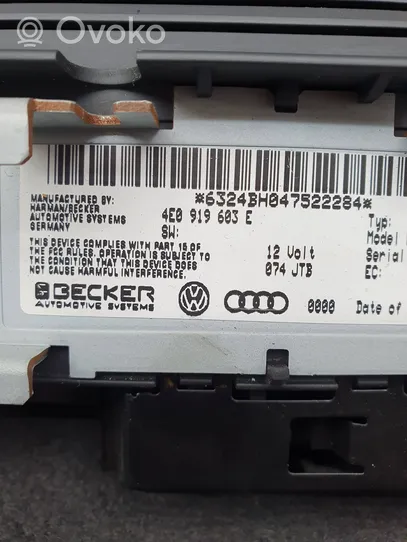 Audi A8 S8 D3 4E Monitori/näyttö/pieni näyttö 4E0919603E