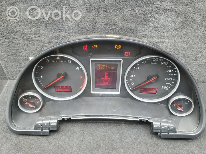 Audi A4 S4 B6 8E 8H Compteur de vitesse tableau de bord 8E0920900H