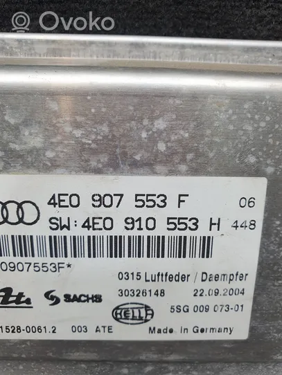 Audi A8 S8 D3 4E Sterownik / Moduł zawieszenia pneumatycznego 4E0907553F