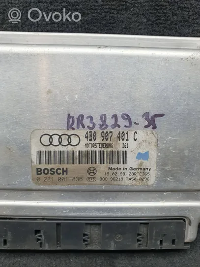 Audi A6 S6 C5 4B Moottorin ohjainlaite/moduuli 4B0907401C