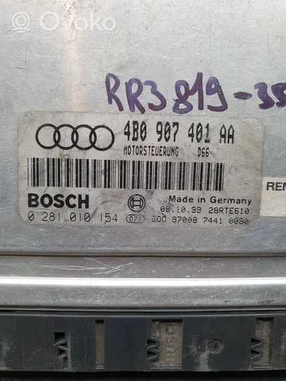 Audi A6 S6 C5 4B Centralina/modulo del motore 4B0907401AA
