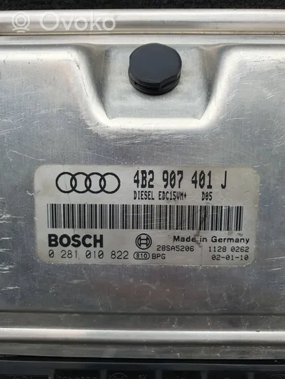 Audi A6 S6 C5 4B Moottorin ohjainlaite/moduuli 4B2907401J