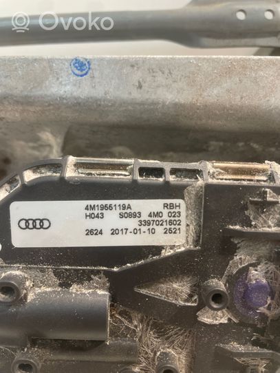 Audi Q7 4M Mechanizm i silniczek wycieraczek szyby przedniej / czołowej 4M1955119A