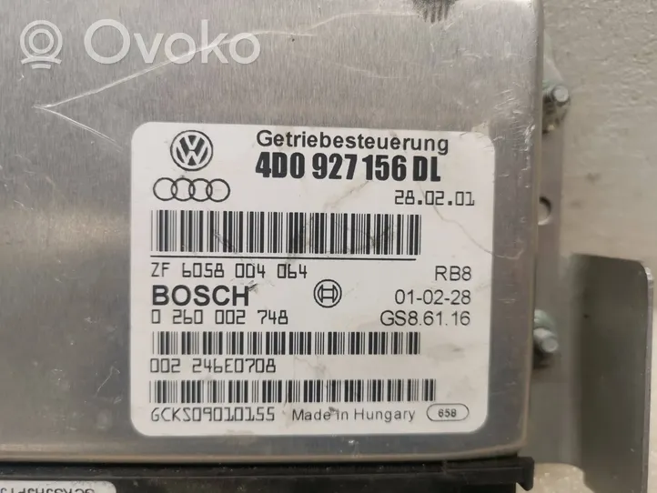 Audi A8 S8 D2 4D Module de contrôle de boîte de vitesses ECU 4D0927156DL