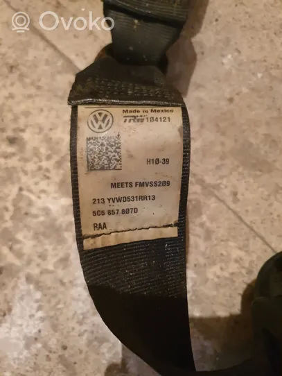 Volkswagen Jetta VI Middle seatbelt (rear) 5C5857807D