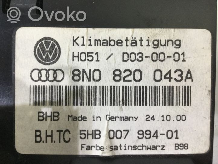 Audi TT Mk1 Ilmastoinnin ohjainlaite/moduuli 8N0820043A