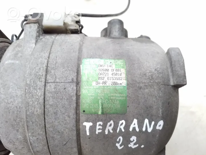 Nissan Terrano Ilmastointilaitteen kompressorin pumppu (A/C) 926000F001