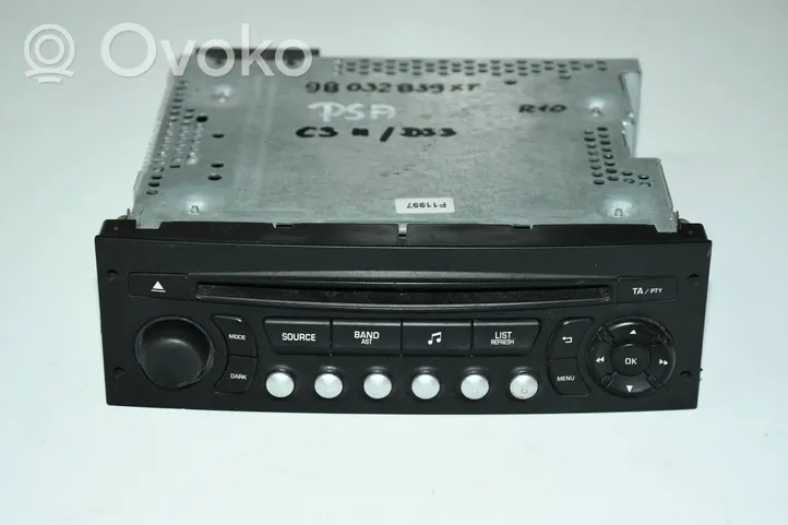 Citroen DS3 Radio/CD/DVD/GPS-pääyksikkö 98032839XT