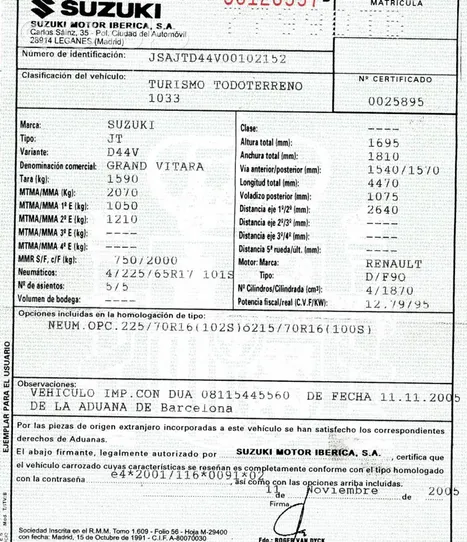 Suzuki Grand Vitara I Compteur de vitesse tableau de bord 